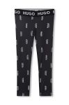 Дитячі легінси HUGO колір чорний візерунок (3454438) Дитячі легінси HUGO колір чорний візерунок (3454438)