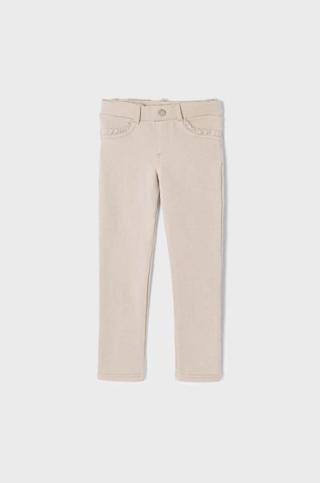 Дитячі штани Mayoral колір бежевий однотонні (3420887)
