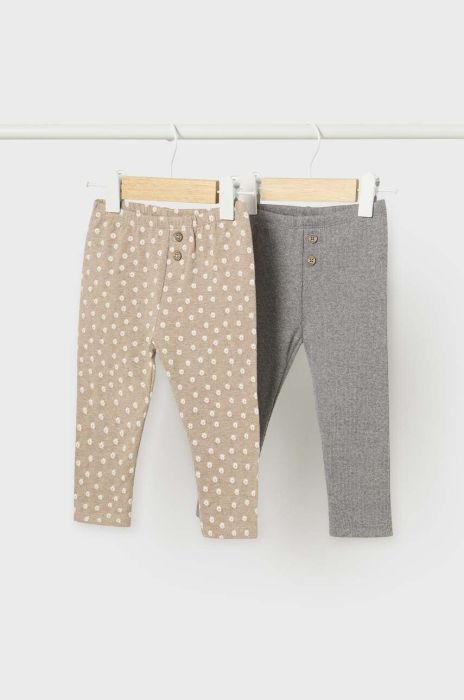 Легінси для немовлят Mayoral 2-pack колір бежевий візерунок