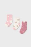 Дитячі шкарпетки Mayoral 3-pack колір рожевий