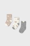 Дитячі шкарпетки Mayoral 3-pack колір коричневий (3425126)