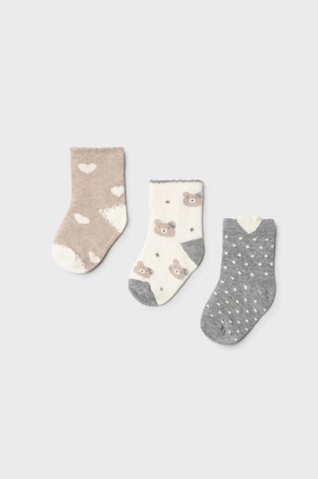 Дитячі шкарпетки Mayoral 3-pack колір коричневий (3425126)