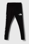 Дитячі легінси The North Face GRAPHIC LEGGINGS колір чорний з принтом Дитячі легінси The North Face GRAPHIC LEGGINGS колір чорний з принтом
