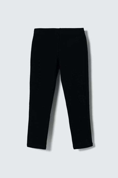 Дитячі легінси United Colors of Benetton колір чорний однотонні (3391219)