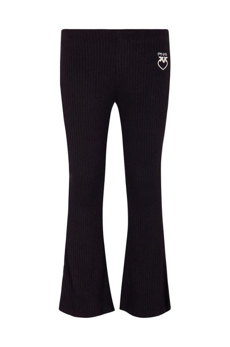 Дитячі штани Pinko Up колір чорний з аплікацією Дитячі штани Pinko Up колір чорний з аплікацією