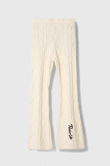 Дитячі легінси Pinko Up колір бежевий однотонні