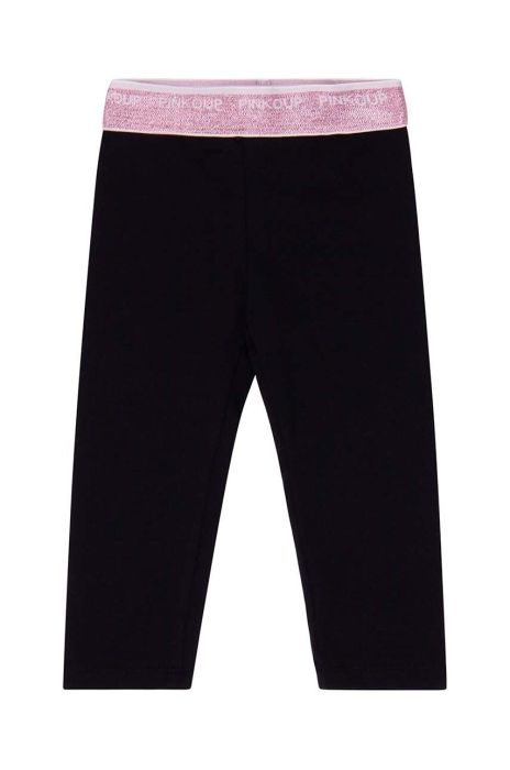 Дитячі легінси Pinko Up колір чорний однотонні (3438183)
