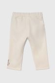 Дитячі спортивні штани United Colors of Benetton колір бежевий з принтом Дитячі спортивні штани United Colors of Benetton колір бежевий з принтом