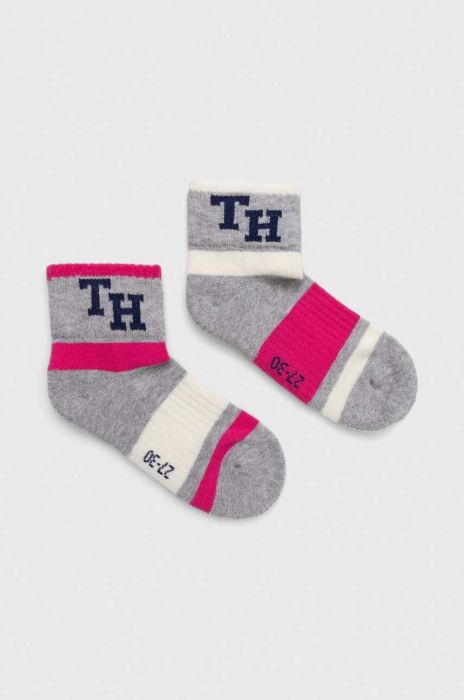 Дитячі шкарпетки Tommy Hilfiger 2-pack колір сірий (3515602) Дитячі шкарпетки Tommy Hilfiger 2-pack колір сірий (3515602)