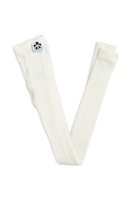 Дитячі легінси Mini Rodini колір білий однотонні