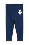 Легінси для немовлят Mini Rodini Mini Rodini x Wrangler колір синій з принтом Легінси для немовлят Mini Rodini Mini Rodini x Wrangler колір синій з принтом