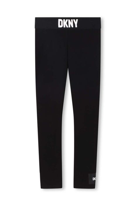 Дитячі легінси Dkny колір чорний з принтом (3425236) Дитячі легінси Dkny колір чорний з принтом (3425236)