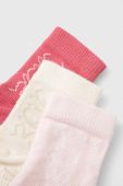 Дитячі шкарпетки United Colors of Benetton 3-pack колір рожевий (3401048)
