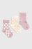 Дитячі шкарпетки United Colors of Benetton 3-pack колір рожевий (3401055)
