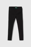 Дитячі легінси United Colors of Benetton колір чорний однотонні (3496956) Дитячі легінси United Colors of Benetton колір чорний однотонні (3496956)