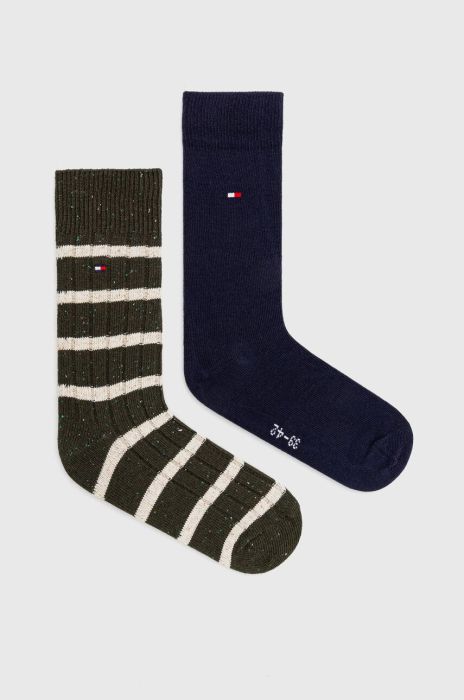 Шкарпетки Tommy Hilfiger 2-pack чоловічі колір зелений (3641683) Шкарпетки Tommy Hilfiger 2-pack чоловічі колір зелений (3641683)