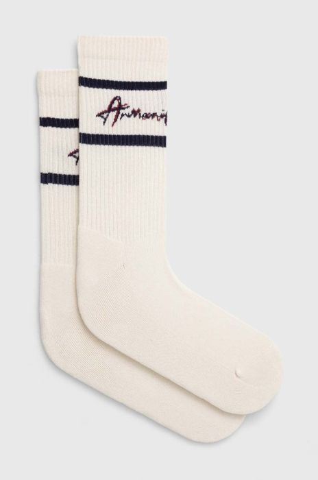 Шкарпетки Armani Exchange чоловічі колір бежевий Шкарпетки Armani Exchange чоловічі колір бежевий