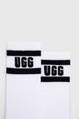 Шкарпетки UGG LATHAN LOGO CREW SOCK чоловічі колір білий Шкарпетки UGG LATHAN LOGO CREW SOCK чоловічі колір білий