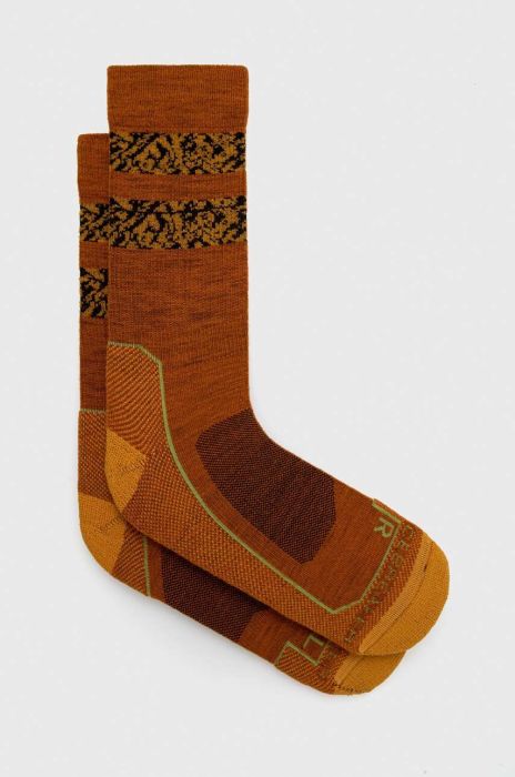 Шкарпетки Icebreaker Hike+ Light Crew Natural Summit колір помаранчевий Шкарпетки Icebreaker Hike+ Light Crew Natural Summit колір помаранчевий