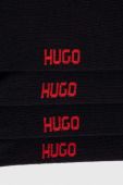 Шкарпетки HUGO 4-pack чоловічі колір чорний Шкарпетки HUGO 4-pack чоловічі колір чорний
