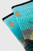 Шкарпетки Smartwool Hike Light Cushion Great Excursion Print колір блакитний