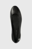 Шкіряні балетки Tommy Hilfiger ESSENTIAL CHIC BALLE колір чорний  FW0FW07352 Шкіряні балетки Tommy Hilfiger ESSENTIAL CHIC BALLE колір чорний  FW0FW07352