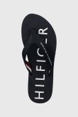 В'єтнамки Tommy Hilfiger ESSENTIAL CORP FLIP жіночі колір синій на плоскому ходу FW0FW07419 В'єтнамки Tommy Hilfiger ESSENTIAL CORP FLIP жіночі колір синій на плоскому ходу FW0FW07419