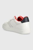 Шкіряні кросівки Tommy Jeans TJW RETRO BASKET GLOSSY колір білий EN0EN02206