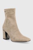 Черевики Dkny K3251104 жіночі колір бежевий каблук блок Cavale