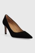 Замшеві туфлі BOSS Janet Pump 70-S_N колір чорний 50498810 Замшеві туфлі BOSS Janet Pump 70-S_N колір чорний 50498810