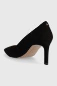 Замшеві туфлі BOSS Janet Pump 70-S_N колір чорний 50498810 Замшеві туфлі BOSS Janet Pump 70-S_N колір чорний 50498810