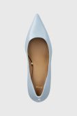 Шкіряні туфлі BOSS Janet Pump 70-N_N 50498836 колір блакитний Шкіряні туфлі BOSS Janet Pump 70-N_N 50498836 колір блакитний