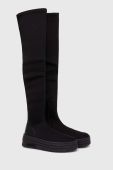Чоботи Love Moschino жіночі колір чорний на платформі JA15456G1HIM000A
