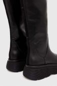 Шкіряні чоботи Weekend Max Mara Flou жіночі колір чорний на платформі 2357960134600