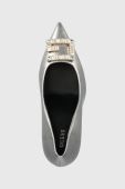 Шкіряні туфлі Guess FL7SCN LEM08 колір срібний SCANDEL Шкіряні туфлі Guess FL7SCN LEM08 колір срібний SCANDEL