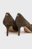 Замшеві туфлі Lauren Ralph Lauren Lanette колір зелений 802709652008 Замшеві туфлі Lauren Ralph Lauren Lanette колір зелений 802709652008
