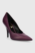 Шкіряні туфлі Patrizia Pepe колір фіолетовий 8Z0050 L048 M460 Шкіряні туфлі Patrizia Pepe колір фіолетовий 8Z0050 L048 M460
