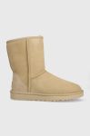 Замшеві чоботи UGG Classic Short II колір бежевий 1016223 Замшеві чоботи UGG Classic Short II колір бежевий 1016223