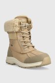 Шкіряні черевики UGG Adirondack Boot III жіночі колір бежевий на плоскому ходу утеплене 1095141