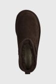 Замшеві чоботи UGG Classic Ultra Mini Platform колір коричневий 1135092 Замшеві чоботи UGG Classic Ultra Mini Platform колір коричневий 1135092