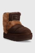 Замшеві чоботи UGG Classic Chillapeak колір коричневий 1144046 (3579825)