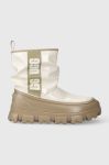 Зимові чоботи UGG Classic Brellah Mini жіночі колір бежевий 1144059 Зимові чоботи UGG Classic Brellah Mini жіночі колір бежевий 1144059
