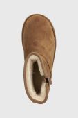 Замшеві чоботи UGG Classic Mini Bailey Zip колір коричневий 1151230 Замшеві чоботи UGG Classic Mini Bailey Zip колір коричневий 1151230