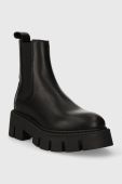 Шкіряні черевики Copenhagen жіночі колір чорний на платформі CPH137 vitello