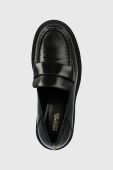 Шкіряні туфлі MICHAEL Michael Kors Rocco колір чорний каблук блок 40F3RCMP1L Шкіряні туфлі MICHAEL Michael Kors Rocco колір чорний каблук блок 40F3RCMP1L