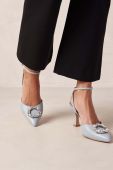 Шкіряні туфлі Alohas Cinderella відкрита п'ята S00305.583 колір блакитний Шкіряні туфлі Alohas Cinderella відкрита п'ята S00305.583 колір блакитний