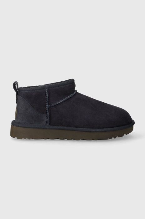 Замшеві чоботи UGG Classic Ultra Mini колір синій 1116109 Замшеві чоботи UGG Classic Ultra Mini колір синій 1116109