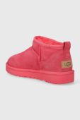 Замшеві чоботи UGG Classic Ultra Mini колір рожевий 1116109