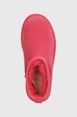 Замшеві чоботи UGG Classic Ultra Mini колір рожевий 1116109