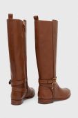 Шкіряні чоботи Lauren Ralph Lauren Blayke жіночі колір коричневий на плоскому ходу 802912396002